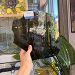 Medium Olive Green Mouthblown Transparent Sheet Glass Mouth Blown Glass Default Title