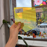 Neon Clear and Yellow Mouthblown AC Fischer