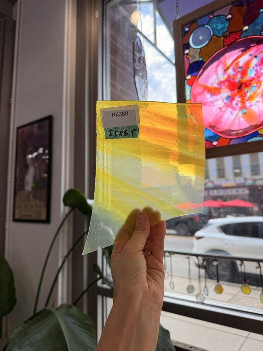 AC Fischer Neon Vintage Wispy Sheet Glass Colorado Glassworks
