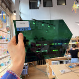 Teal Green Transparent on Clear Flash Glass Handmade Sheet Glass