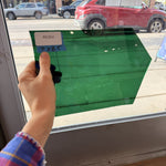 Teal Green Transparent on Clear Flash Glass Handmade Sheet Glass