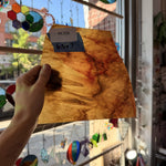Dark Amber Brown Stipple Youghiogheny Sheet Glass