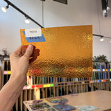Dark Amber Hammered Transparent Textured Sheet Glass