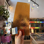 Dark Amber Hammered Transparent Textured Sheet Glass