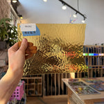 Light Amber Oceanside Rough Rolled Transparent Textured Sheet Glass