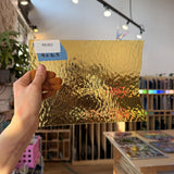 Light Amber Oceanside Rough Rolled Transparent Textured Sheet Glass