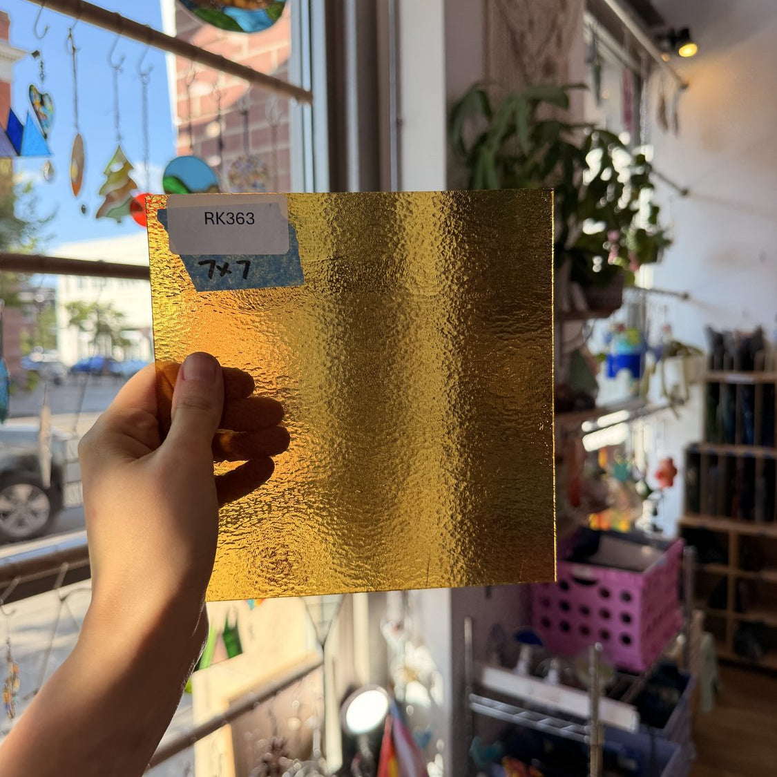 Medium Amber Transparent Bullseye Sheet Glass Fusible 90 COE
