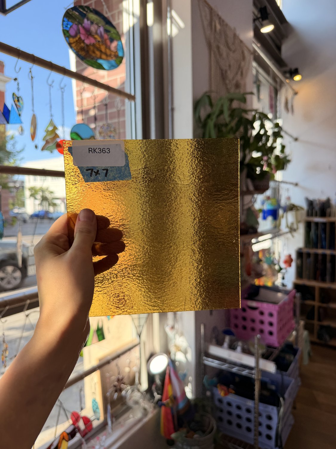 Medium Amber Transparent Bullseye Sheet Glass Fusible 90 COE