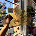 Light Amber Oceanside Rough Rolled Transparent Textured Sheet Glass