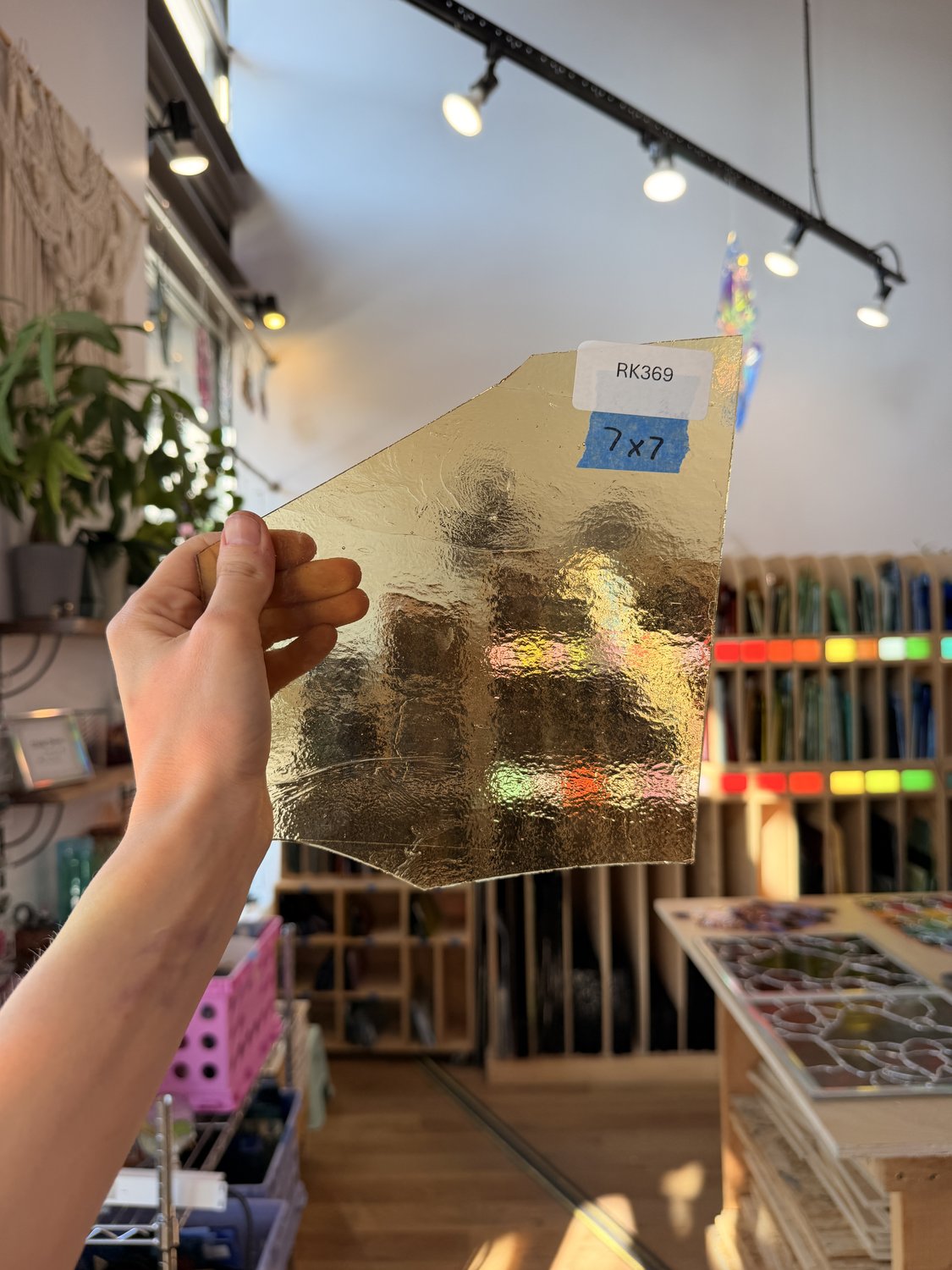 Light Yellow Transparent Textured Sheet Glass