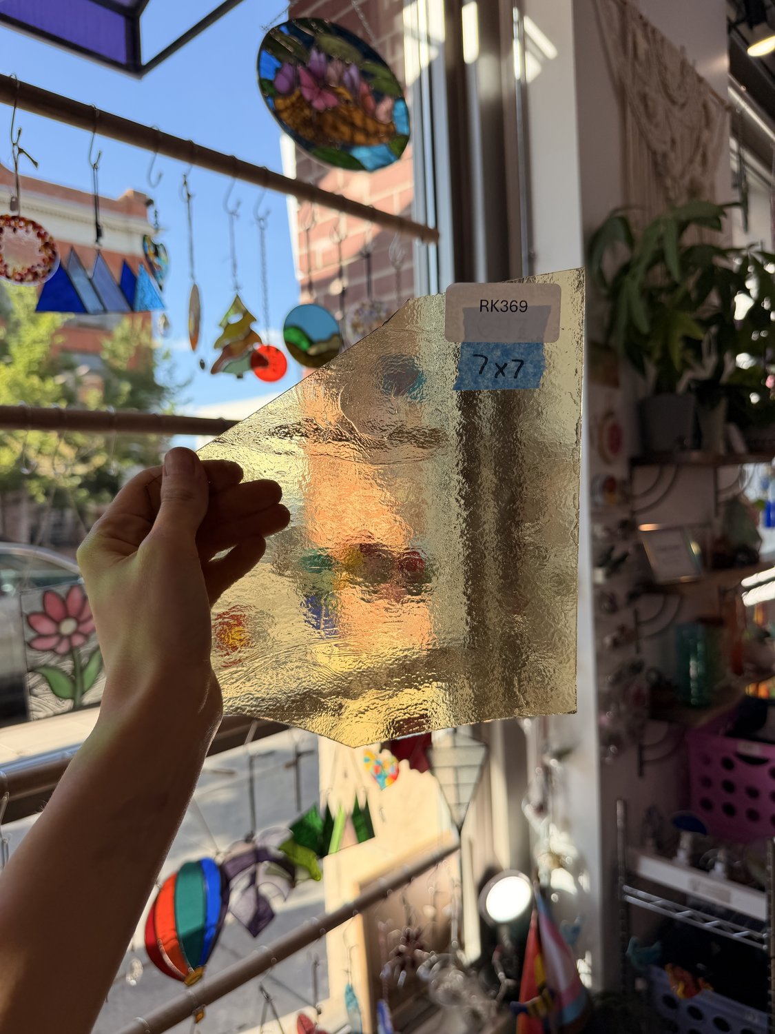 Light Yellow Transparent Textured Sheet Glass