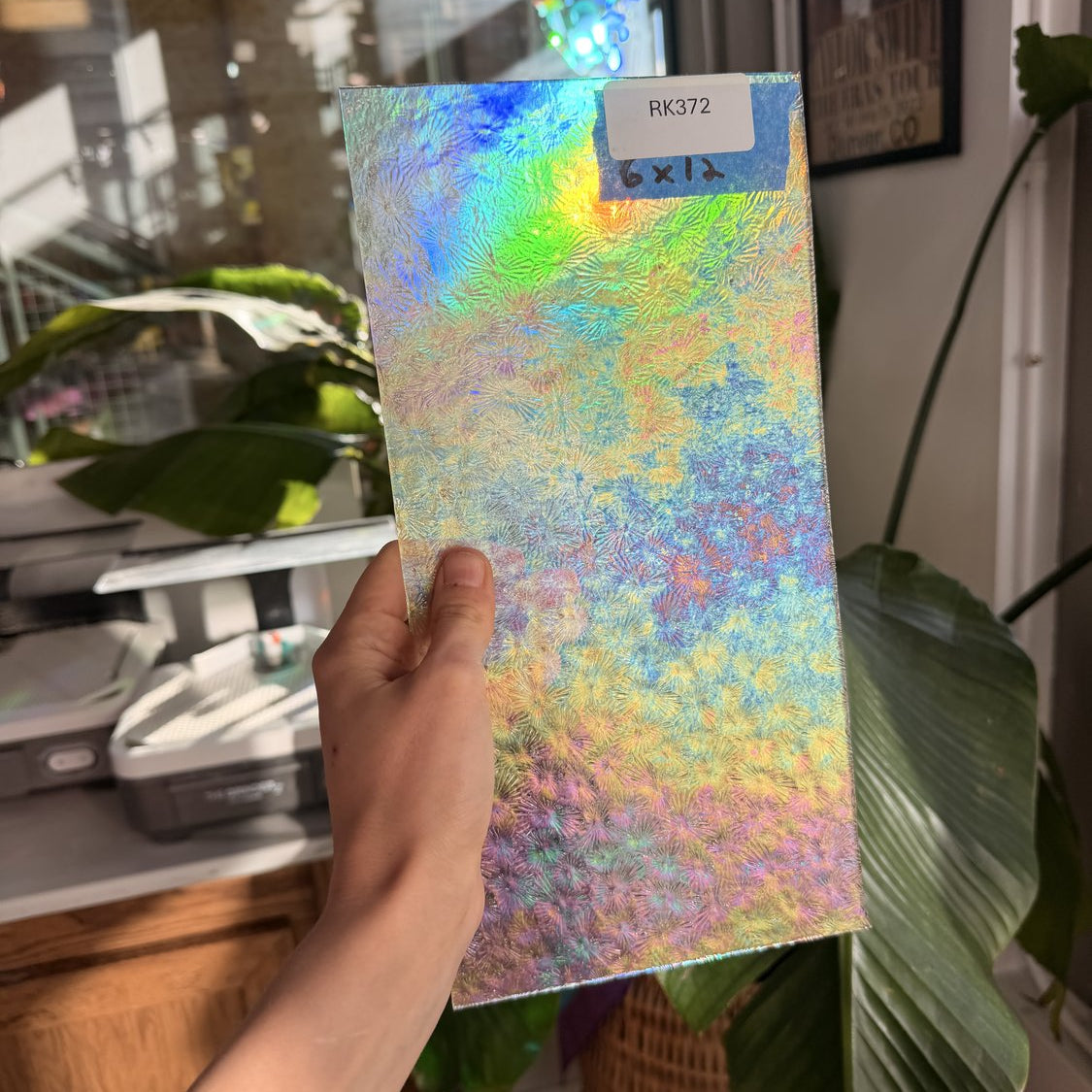 Clear Iridescent Florentine