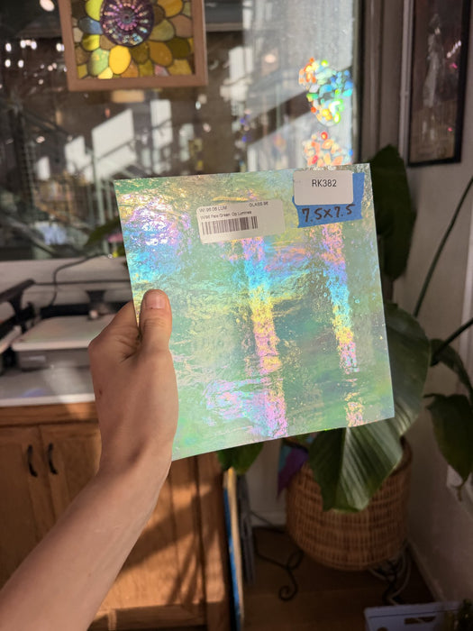 Mint Green Iridescent Wissmach Fusible 96 COE