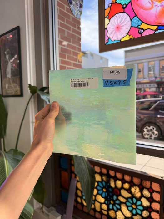 Mint Green Iridescent Wissmach Fusible 96 COE