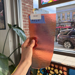 Pre-Struck Coral Iridescent Bullseye 90 COE Fusible Sheet Glass Bullseye Glass Default Title