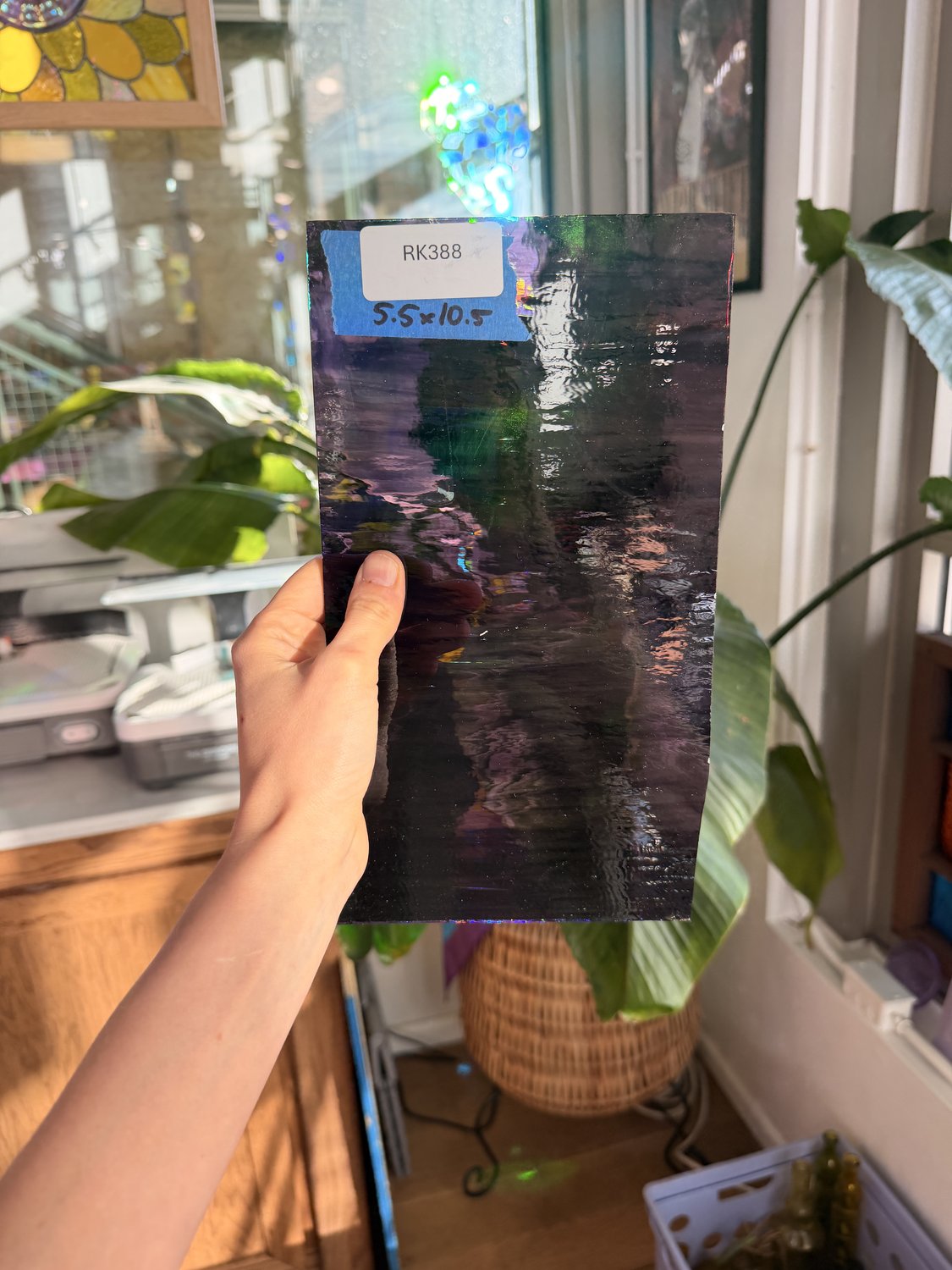 Deep Violet/Pale Purple Waterglass Oceanside Fusible 96 COE – RK388