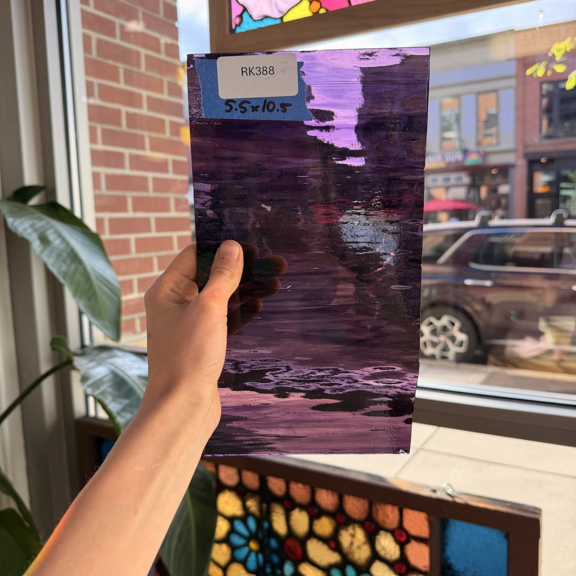 Deep Violet/Pale Purple Waterglass Oceanside Fusible 96 COE
