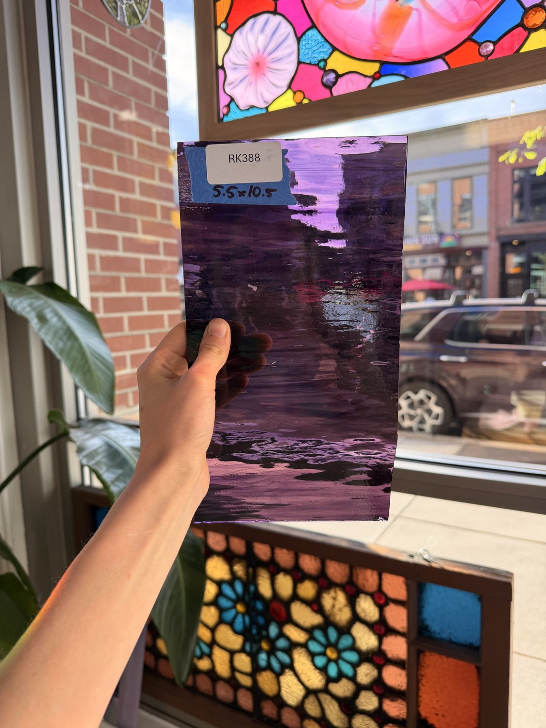 Deep Violet/Pale Purple Waterglass Oceanside Fusible 96 COE – RK388