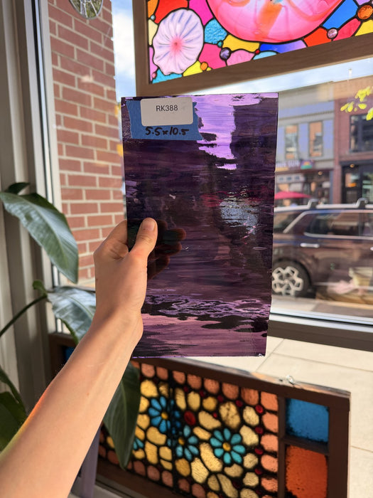 Deep Violet/Pale Purple Waterglass Oceanside Fusible 96 COE – RK388