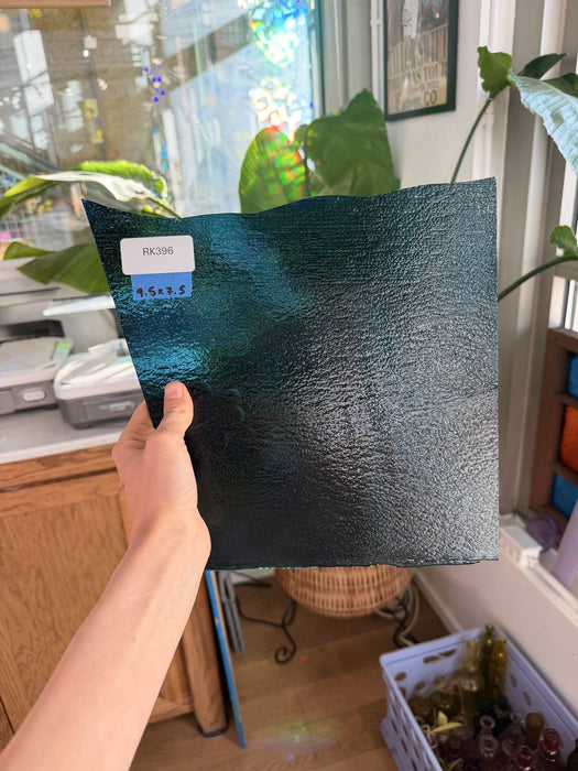 Blue Teal Transparent Bullseye Fusible 90 COE