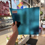 Blue Teal Transparent Bullseye Fusible 90 COE