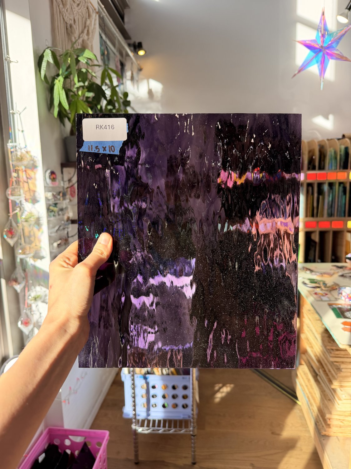 Deep Violet/Pale Purple Waterglass Oceanside Fusible 96 COE – RK416