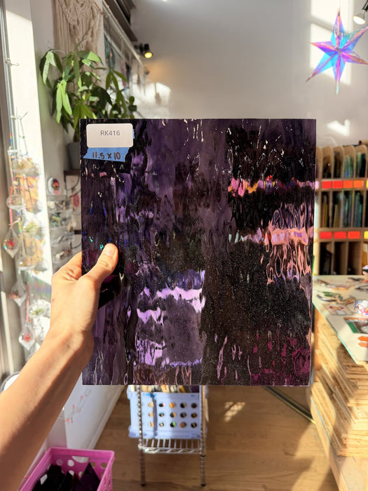 Deep Violet/Pale Purple Waterglass Oceanside Fusible 96 COE – RK416
