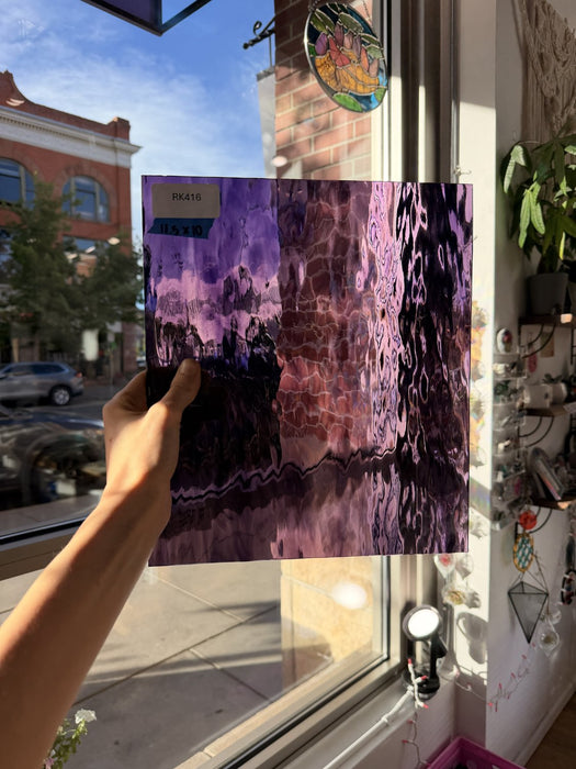 Deep Violet/Pale Purple Waterglass Oceanside Fusible 96 COE – RK416