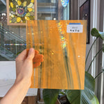 Orange on Clear Lamberts Flash Glass Sheet Glass Lamberts Glass 9x7.5in (LA-66579501)