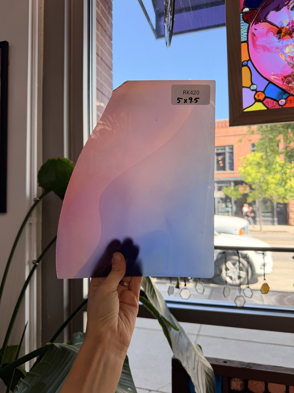 Rainbow Pastel Mouthblown Sheet Glass Mouth Blown Glass