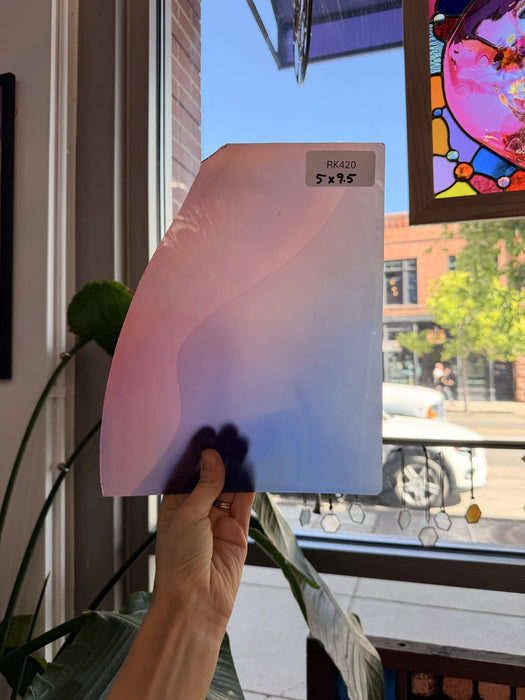 Rainbow Pastel Mouthblown Sheet Glass Mouth Blown Glass