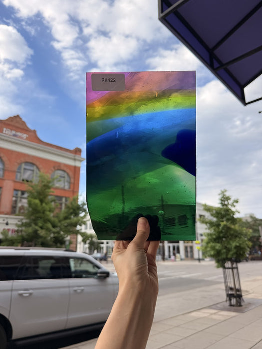 Rainbow Mouth Blown Lamberts Sheet Glass Lamberts Glass