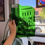 Medum Green Mouthblown Sheet Glass Mouth Blown Glass Default Title