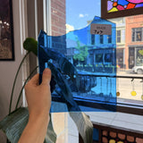 Mouth Blown Blue Transparent Sheet Glass Mouth Blown Glass
