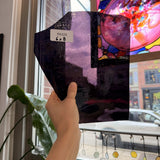 Vintage Dark Purple Mouth Blown Sheet Glass Mouth Blown Glass
