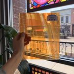 Orange on Clear Lamberts Flash Glass Sheet Glass Lamberts Glass