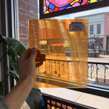 Orange on Clear Lamberts Flash Glass Sheet Glass Lamberts Glass
