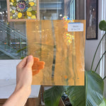 Orange on Clear Lamberts Flash Glass Sheet Glass Lamberts Glass 8.5x7.5in (LA-66645037)