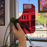 Dark Red Mouthblown Glass