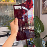 Red on Clear Lamberts Mouthblown Flash Glass Sheet Glass Lamberts Glass 6x10.5in (LA-67047981)