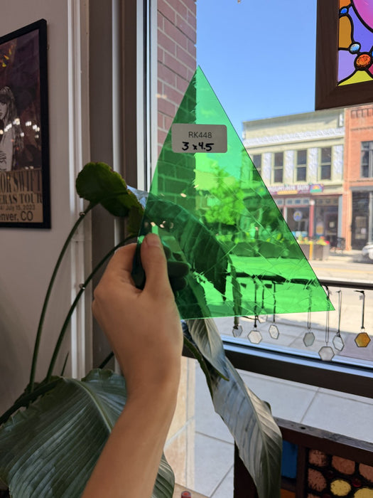 Kelly Green Transparent GNA Sheet Glass Colorado Glassworks