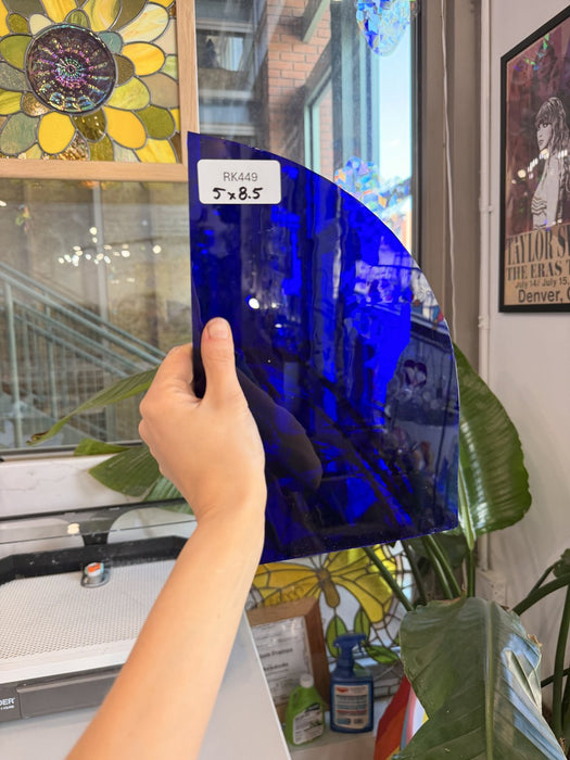 Dark Blue Transparent Sheet Glass Colorado Glassworks RK449 (5x8.5in)