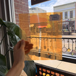 Orange on Clear Lamberts Flash Glass Sheet Glass Lamberts Glass