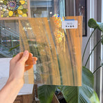 Orange on Clear Lamberts Flash Glass Sheet Glass Lamberts Glass 9x8.5in (LA-66677805)