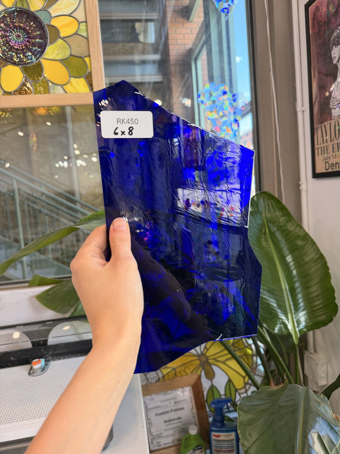 Dark Blue Mouth Blown Sheet Glass Mouth Blown Glass Default Title