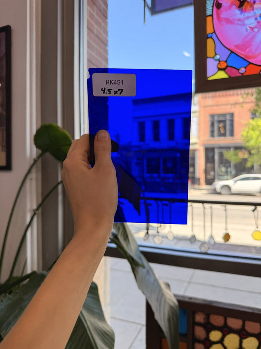 Dark Blue Transparent Sheet Glass Colorado Glassworks