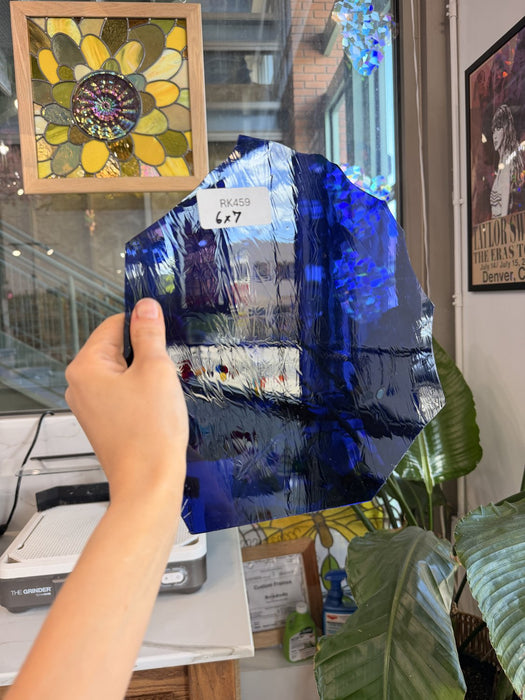 Dark Blue Vintage GNA Sheet Glass Colorado Glassworks RK459 (6x7in)