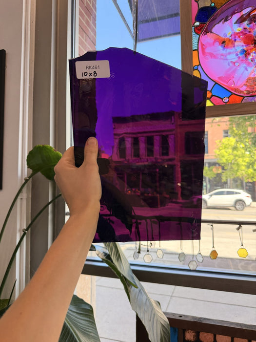Deep Dark Purple Vintage GNA Sheet Glass Colorado Glassworks