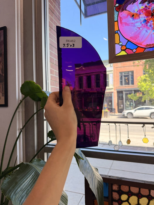 Deep Dark Purple Mouthblown Sheet Glass Mouth Blown Glass