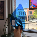 Medium Blue Mouth Blown Lamberts Sheet Glass Lamberts Glass